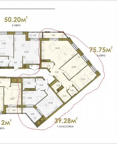 4-к. квартира, 115 м², 17/25 эт.
