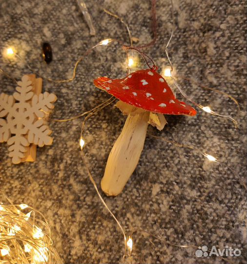 Ёлочные игрушки грибы