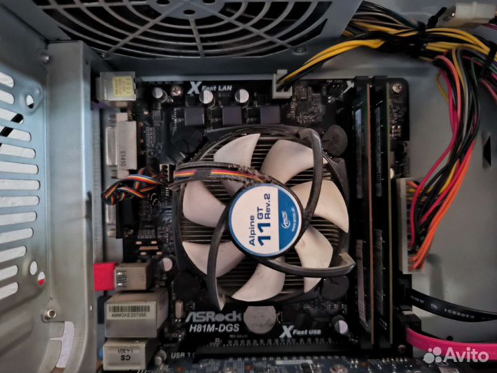 Системный блок intel core i3, компютер, монитор