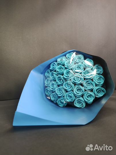 Букет - 29 Синих Роз из Бельгийского Шоколада
