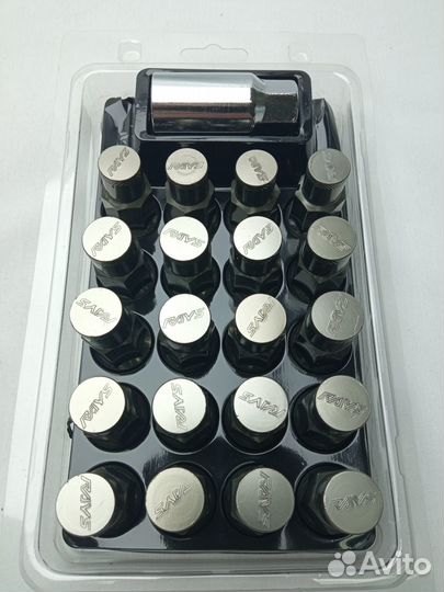 Гайки аллюминиевые Rays (комплект 20шт.) (Серебро)