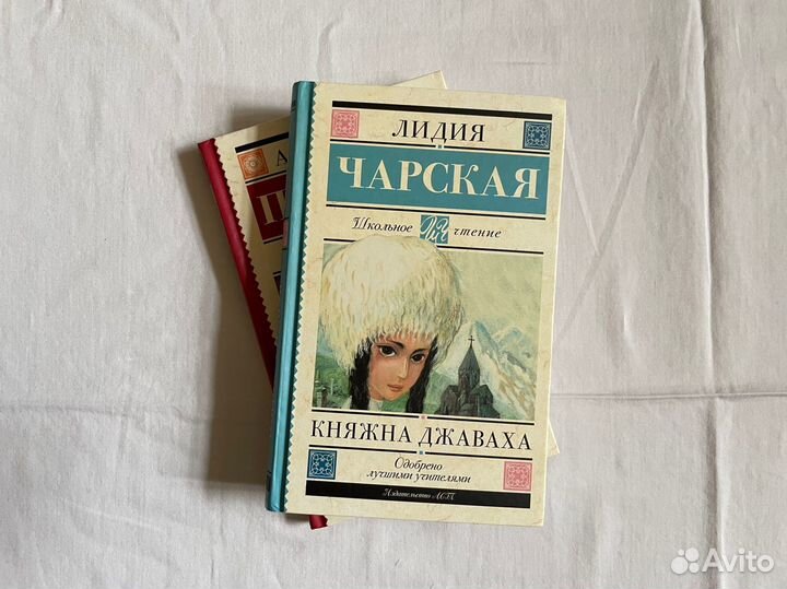 Две книги из «Школьное чтение»: Чарская и Пушкин