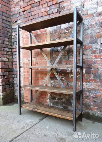 Современный стелаж из металла