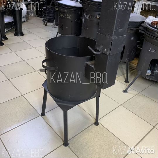 Печь для казана с трубой