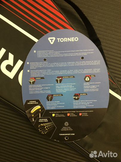 Ракетка для бадминтона Torneo Storm 500 с чехлом