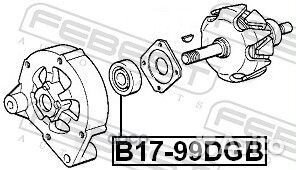 Подшипник шариковый 17x52x17 BMW 90 b1799dgb