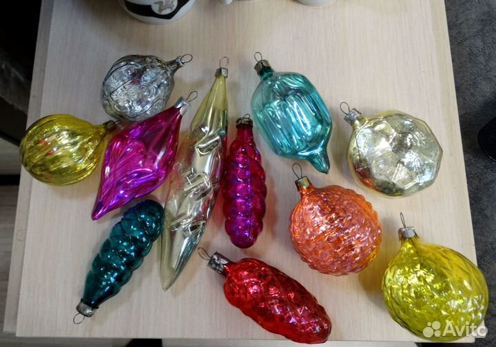 Коллекция елочных игрушек СССР - льдинки