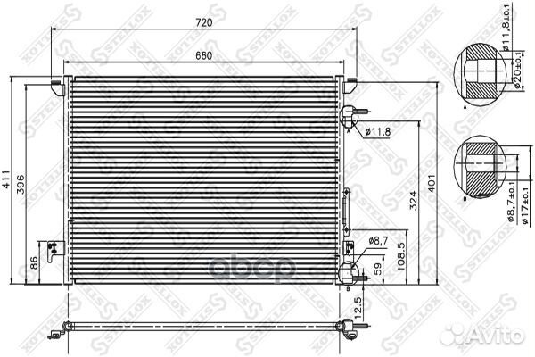 Радиатор кондOpel Vectra C 1.6-2.2 02 1045031SX