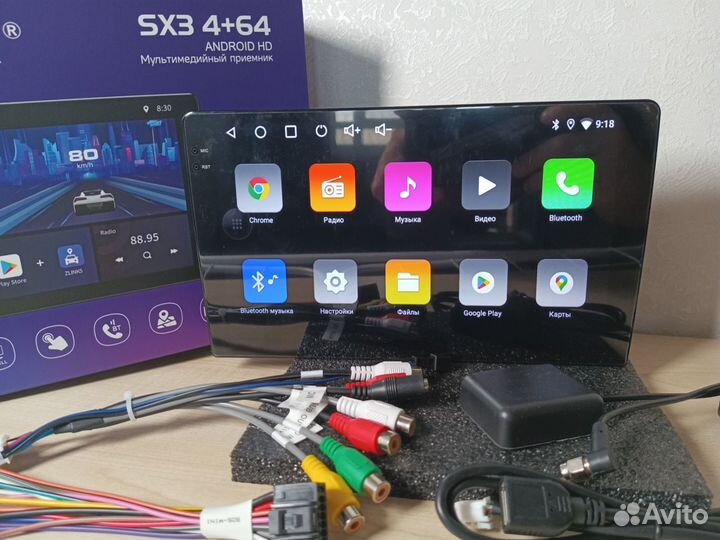 Новинка 4/64 Android Carplay 9 дюймов Новая