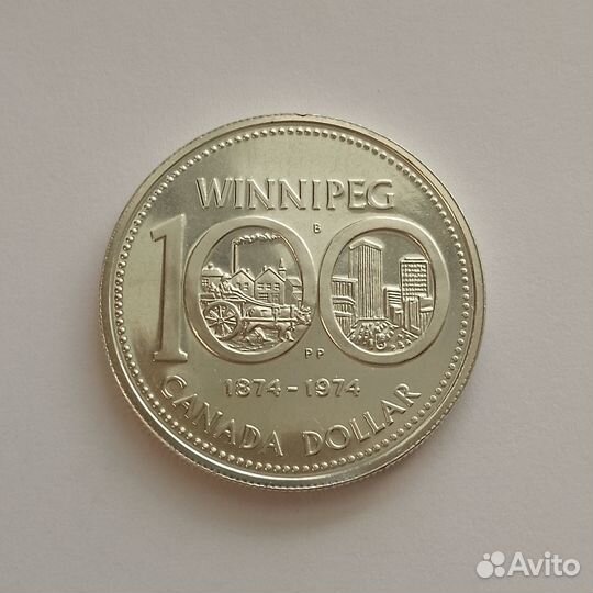 Серебряная монета 1доллар Канада
