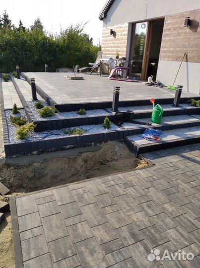 Укладка тротуарной плитки