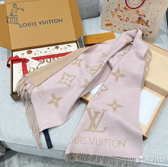 Louis vuitton шарф 191*45 см 100% кашемир