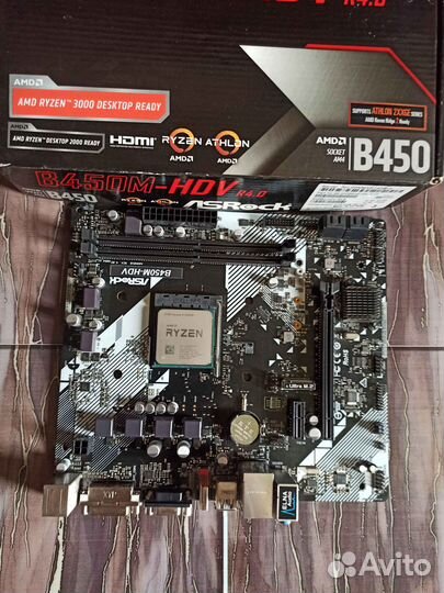 Комплект Ryzen 5 3500x + материнка B450M-HDV R4.0