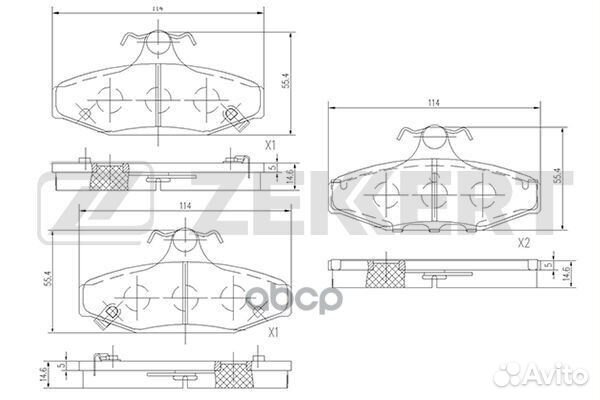 Колодки торм. диск. задн. Daewoo Korando (KJ) 9