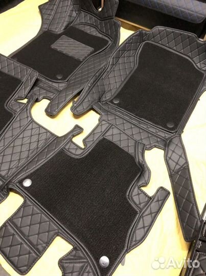 Автоковрики из экокожи 3D на toyota LC Prado