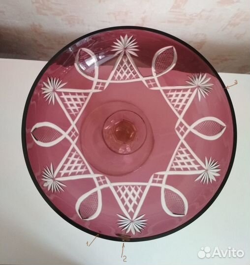 Ваза (фруктовница), марганцевое стекло