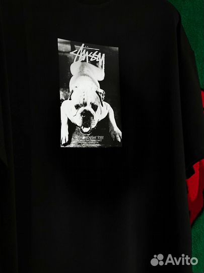 Хлопковая футболка stussy DOG lux