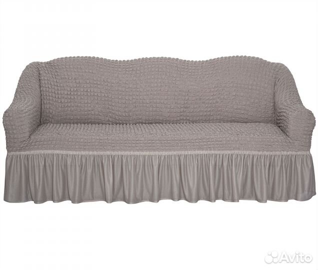 Чехол на диван трехместный универсальный, Капучино