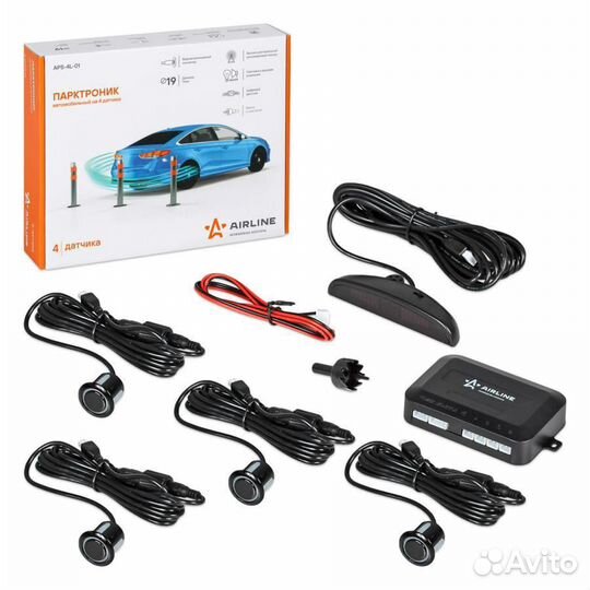 Airline APS-4L-01 Парковочный радар 4 датчика, све