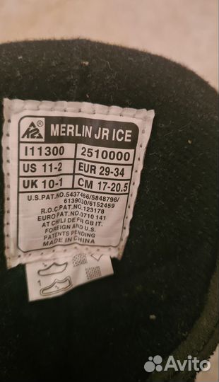 Коньки детские Merlin Ice. Мало использовались