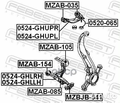 С-б.пер.рычага mazda 6 GH 2008-2013