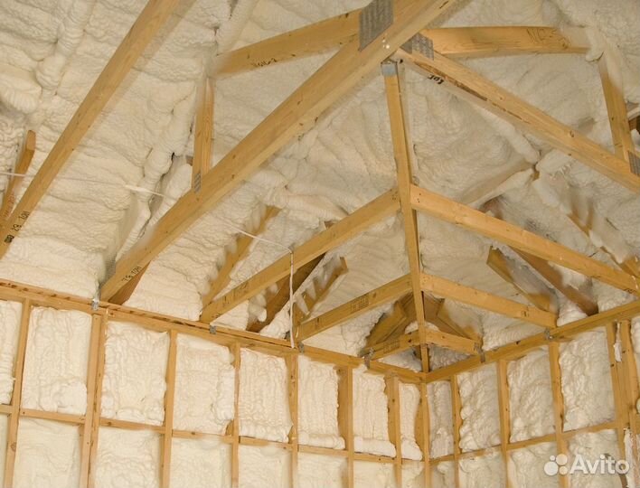 Утепление пенополиуретаном мансарды дома