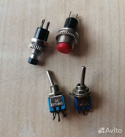 Мини кнопки и тумблеры, 4-шт