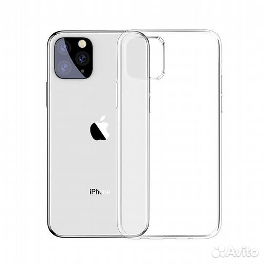 Прозрачный силиконовый чехол на iPhone 11 Pro