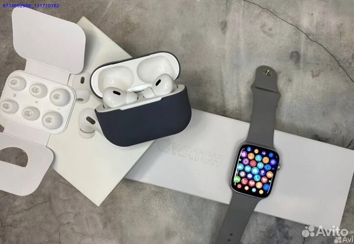 AirPods pro2(с чехлом) + Apple watch 8 MAX (Арт.56