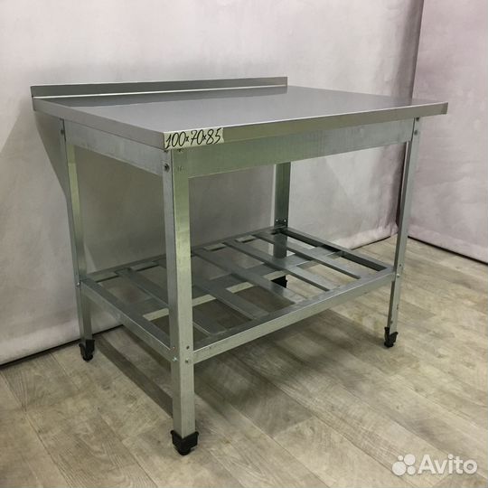 Стол нержавейка 100 х 70 x 85 пристенный