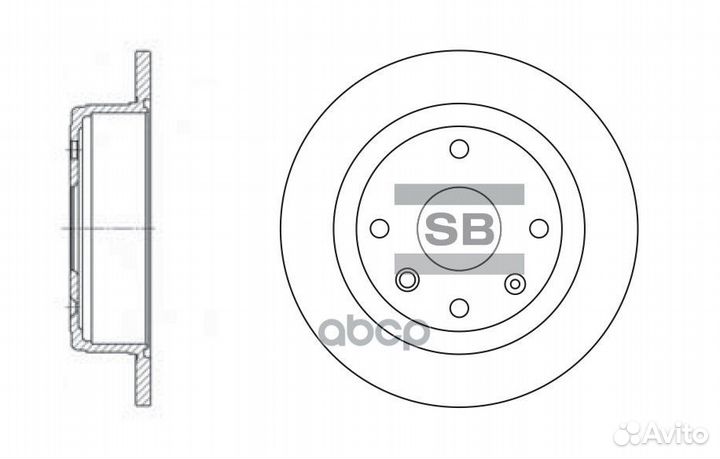 Диск тормозной задний sangsin brake SD3033 chev