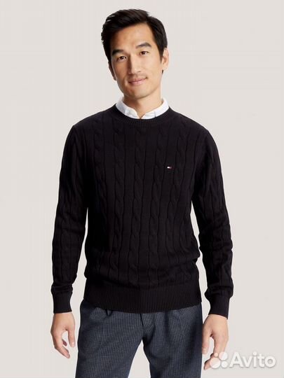 Свитер Tommy Hilfiger Flag Logo Cable Knit Black