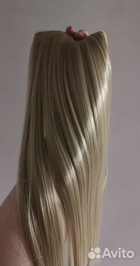 Накладной хвост на ленте, шиньон, 55см