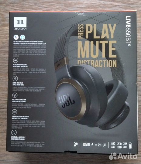 Наушники JBL Live 650btnc, черные, оригинал США