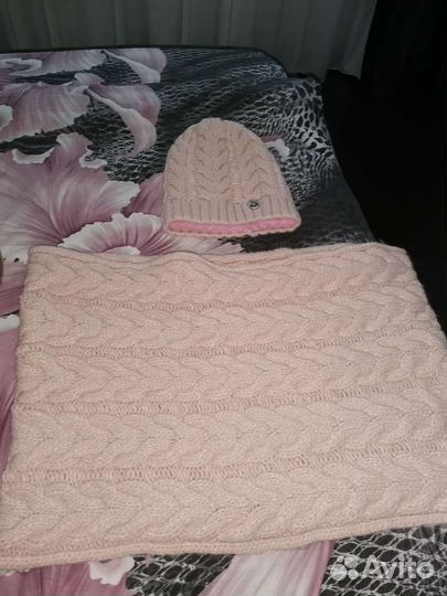 Комплект шапка и снуд