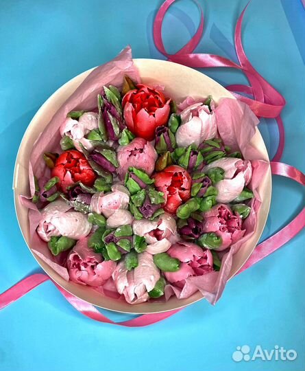 Тюльпаны из зефира