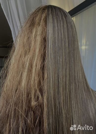 Кератиновое выпрямление волос