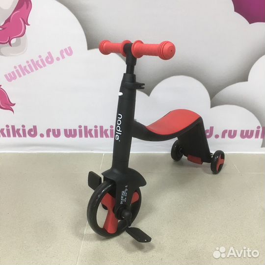 Самокат трансформер 3в1 цв. красный