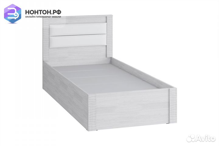 Кровать Монако кр-17 ясень белый / дуб шале