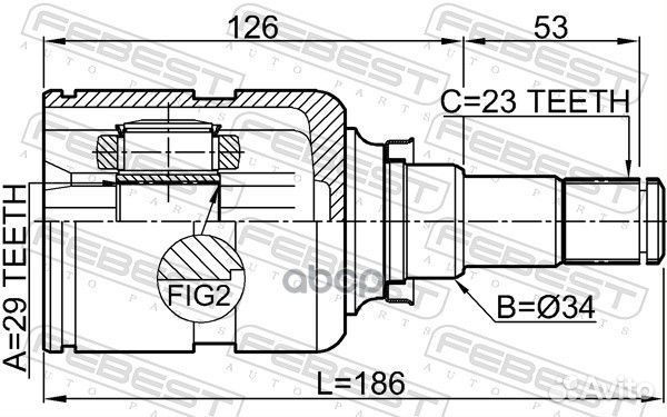 ШРУС внутренний toyota corolla/matrix (NAP) ZZE