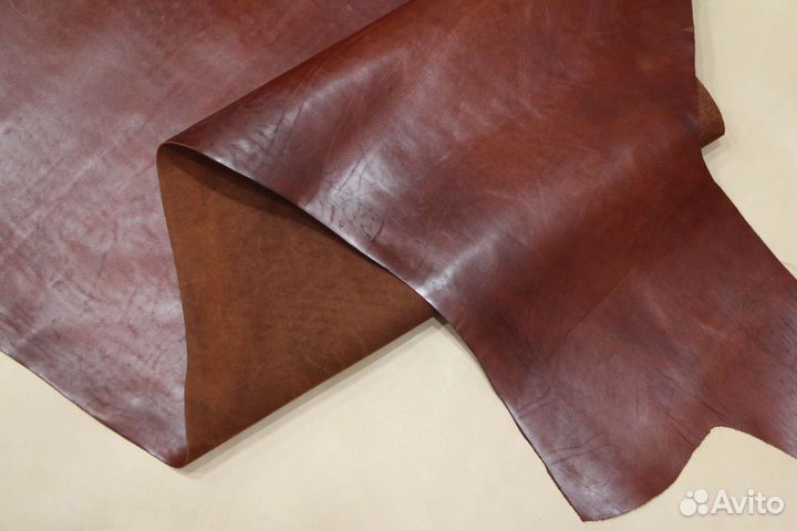 Юфть. Цвет коньяк. Толщина 1,8-2,2 мм