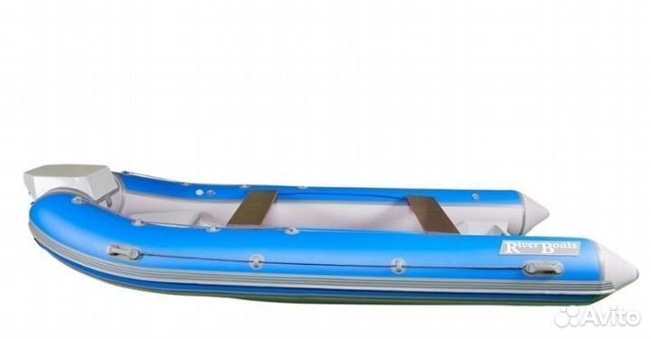 Лодка RIB riverboats RB400(встроенный рундук,синяя