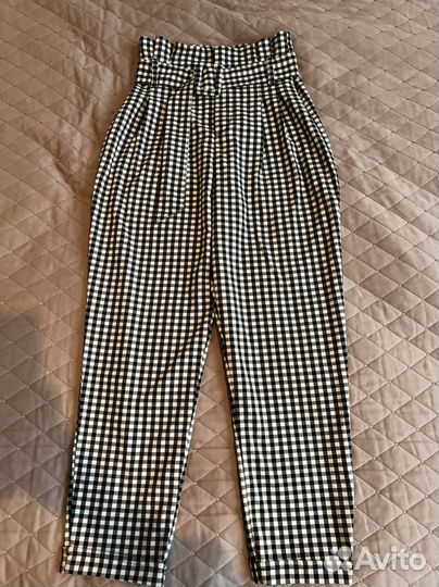 Брюки для девочки в клетку bershka