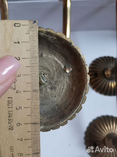 Крючок старинный латунь