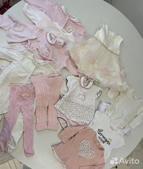 Вещи пакетом на девочку от 0 до 18 мес
