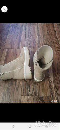 Ботинки натуральная замша женские деми