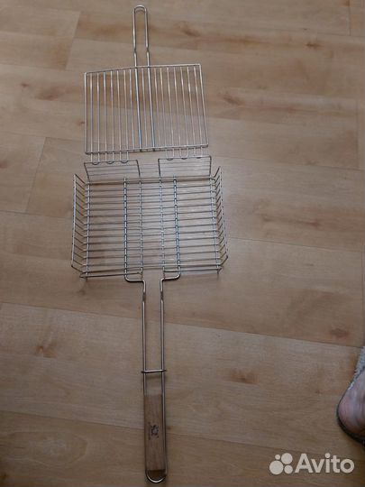 Решётка для гриля 31х26х5 см., ручка 37 см