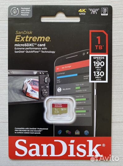Карта памяти MicroSD 1Tb San Disk Extreme (ориг.)