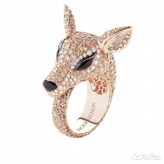 Золотое кольцо Boucheron Nara the Doe Ring