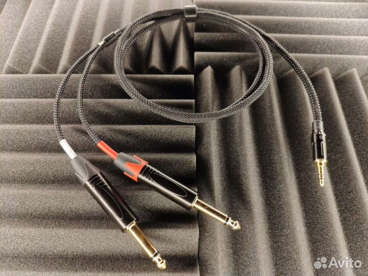 Jack 3,5 st на 2 jack 6,3 mono Canare mr202-2at